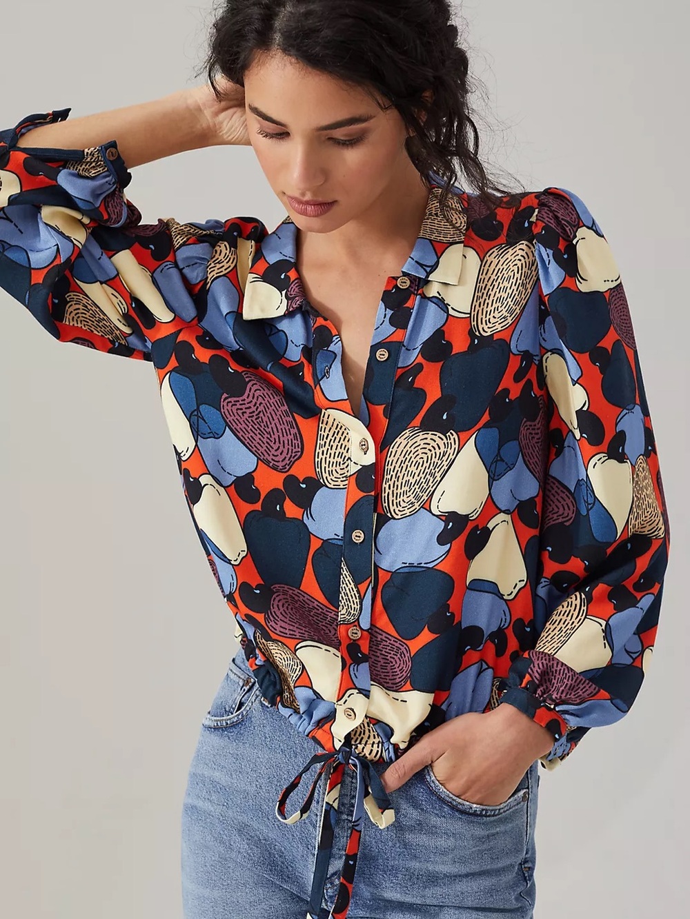 Farm Rio for Anthropologie Paloma Button down.